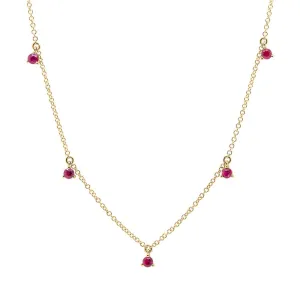 0.36CT 14K Y/G RUBY NECKLACE