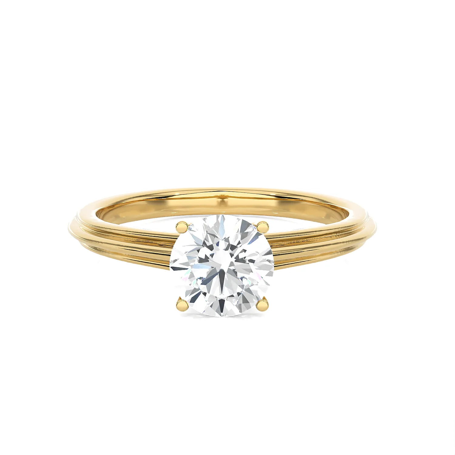 1 3/8 ctw Round Lab Grown Diamond Solitaire Engagement Ring