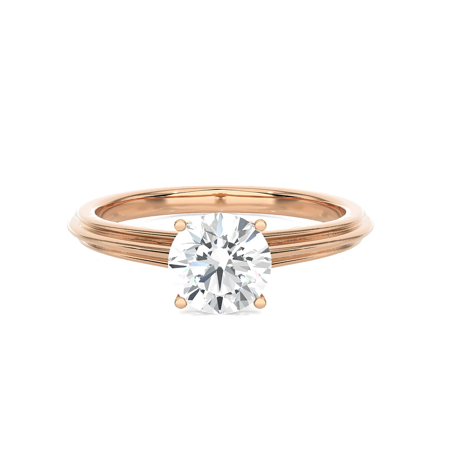 1 3/8 ctw Round Lab Grown Diamond Solitaire Engagement Ring