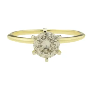 1.00ctw Round Brilliant Solitaire Diamond Engagement Ring in 14K Yellow Gold Size 8