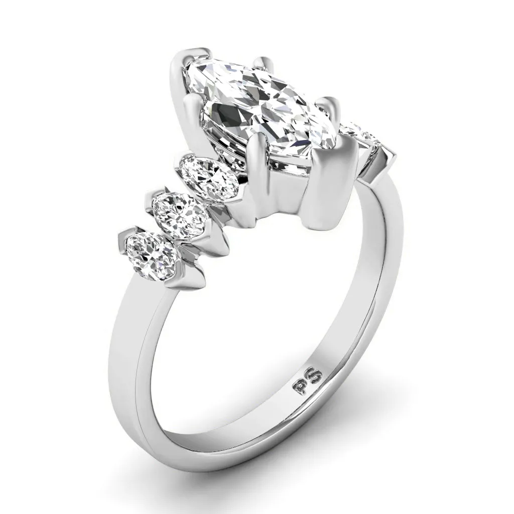 1.35-2.50 CT Marquise Cut Diamonds - Engagement Ring