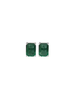 1.46ct Emerald 18K Gold Emerald Cut Stud Earrings