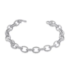 14K Gold & Diamond Link Bracelet- 3.22 ct.