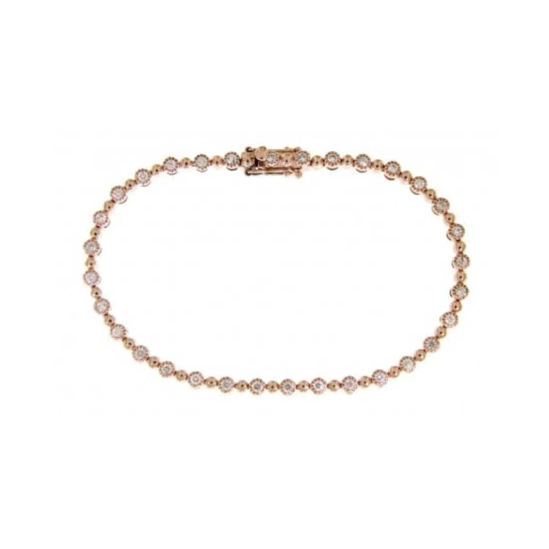 14kr Gold & Diamond Link Braclet