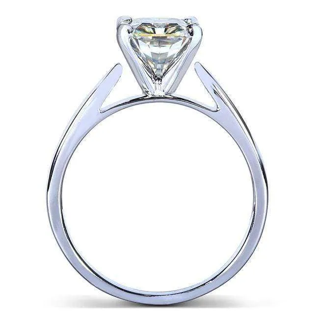 1.50 Carat Round Moissanite Simple Solitaire Ring