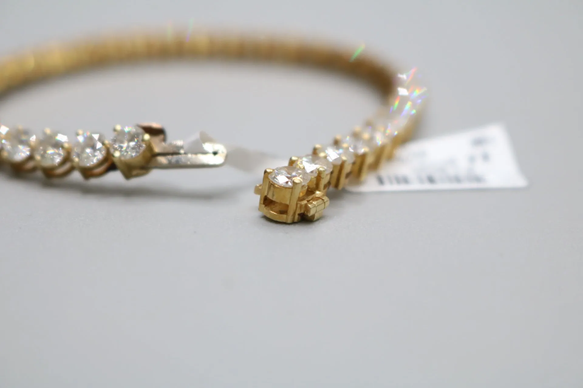 18K Yellow Gold Diamond Tennis Bracelet (10.30 CTTW) (Clearance!) (Local Purchase Only)