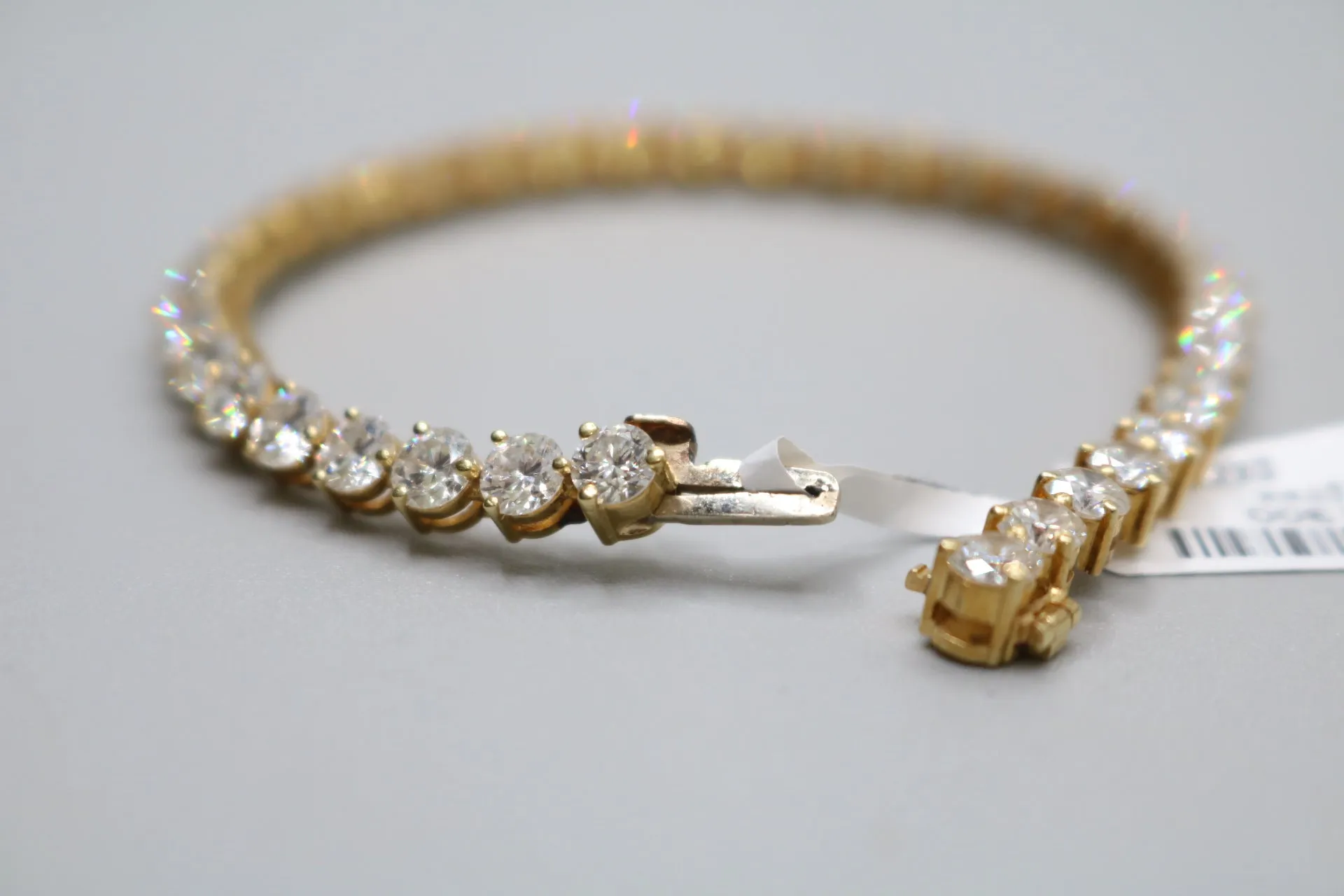 18K Yellow Gold Diamond Tennis Bracelet (10.30 CTTW) (Clearance!) (Local Purchase Only)