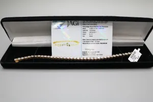 18K Yellow Gold Diamond Tennis Bracelet (10.30 CTTW) (Clearance!) (Local Purchase Only)