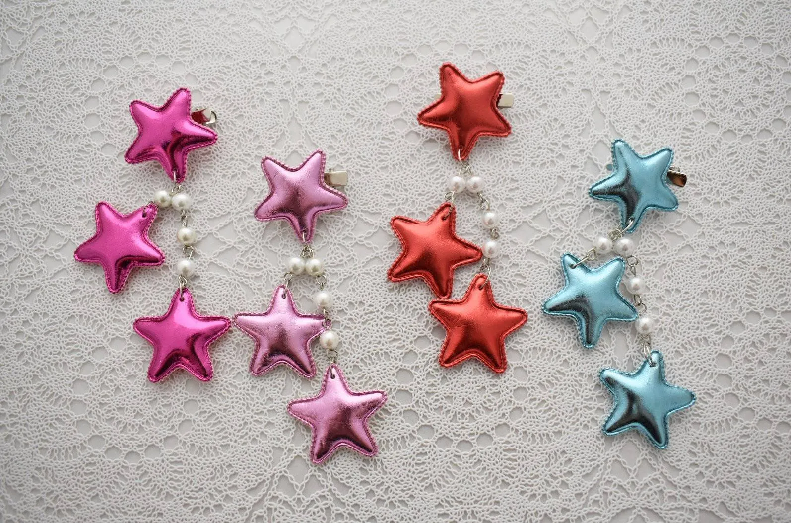 2-Way Metallic Star Clips (7 Colors)