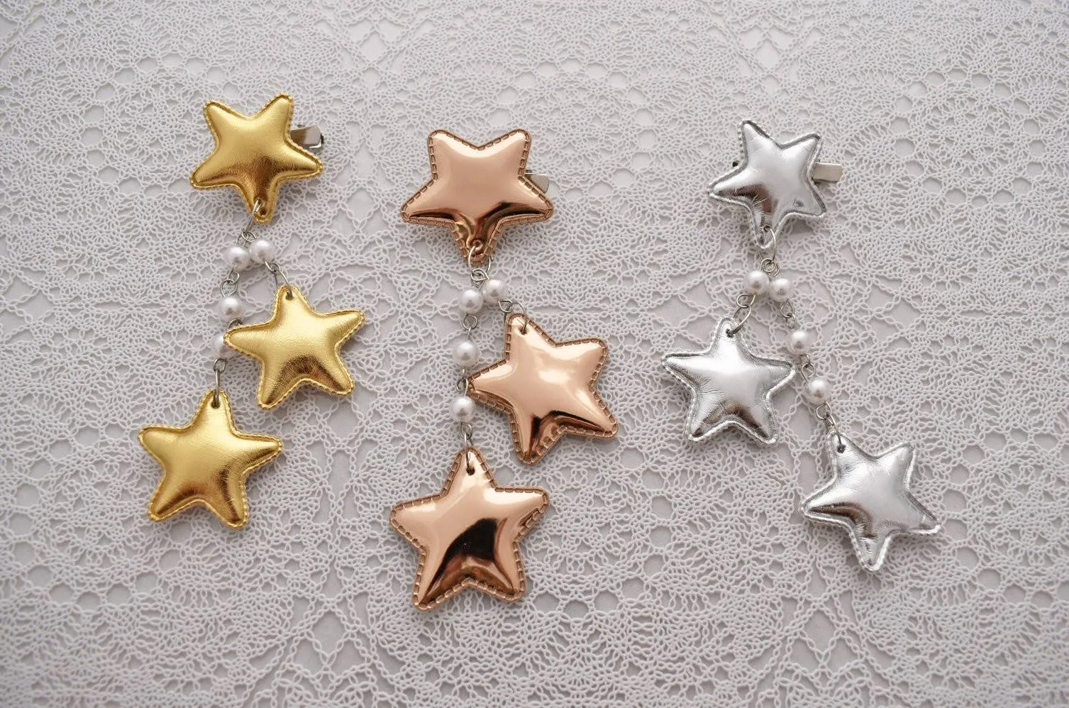 2-Way Metallic Star Clips (7 Colors)