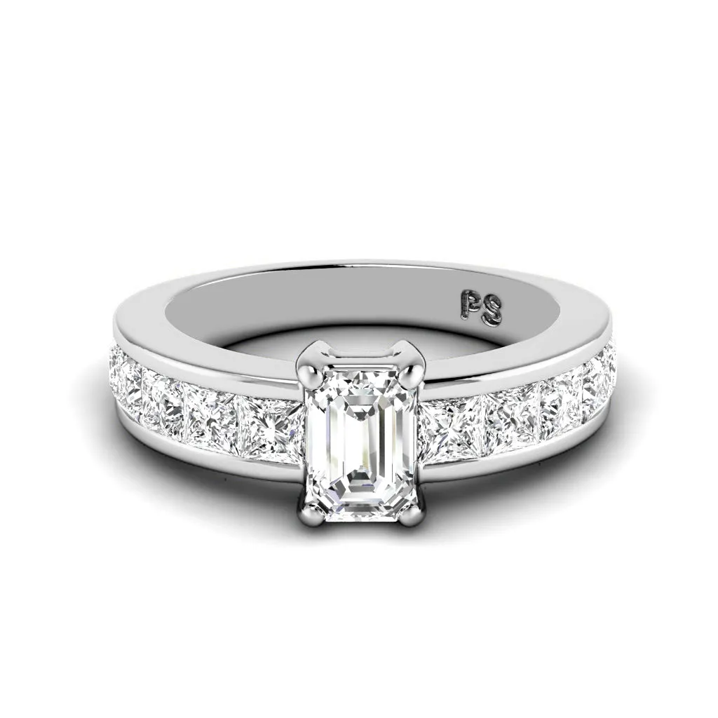 2.00-4.50 CT Princess & Emerald Cut Lab Grown Diamonds - Engagement Ring