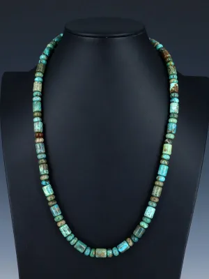 24" Native American Jewelry Single Strand Turquoise Necklace