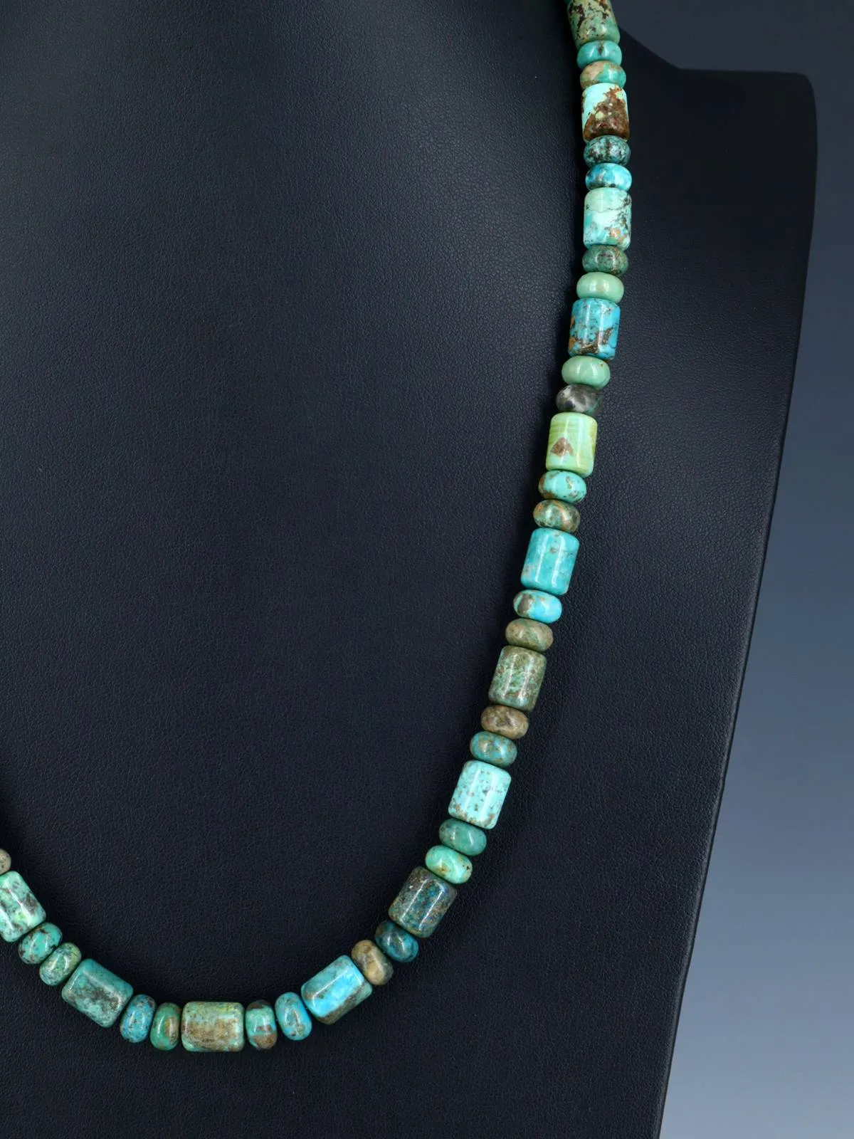 24" Native American Jewelry Single Strand Turquoise Necklace