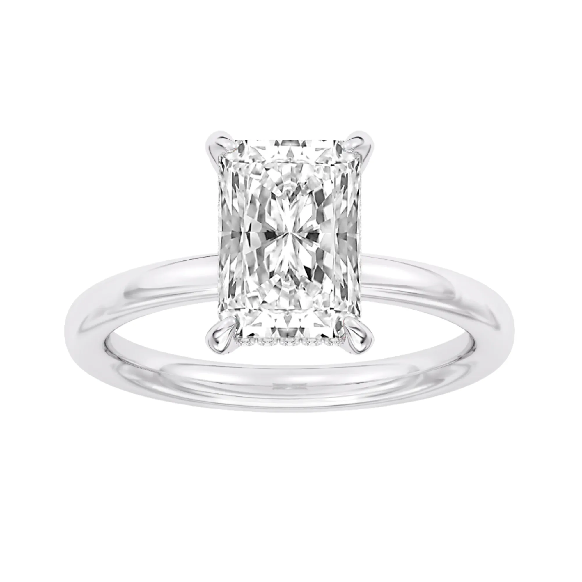 2.69ctw Certified Lab Grown Diamond Hidden Halo Engagement Ring