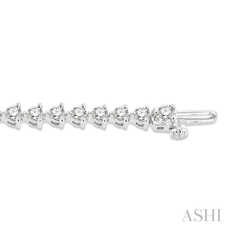 4.00CT RDDM 3 PRONG BRACELET WG 14K-G*