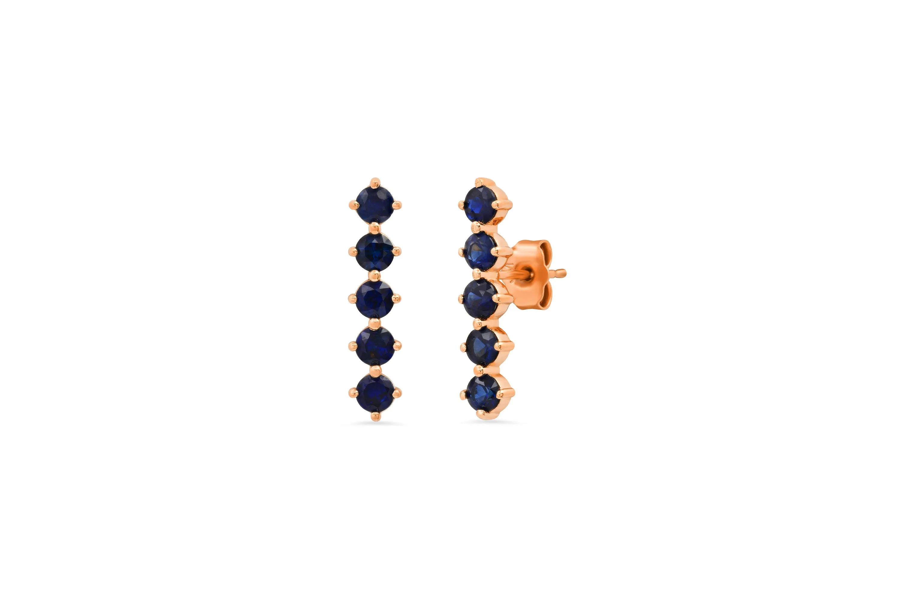 5 Sapphire Stud Earrings