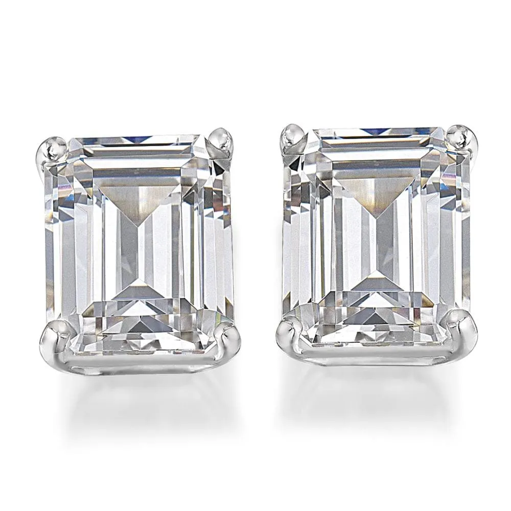 5.7 ct. t.w. Emerald Cut Earrings