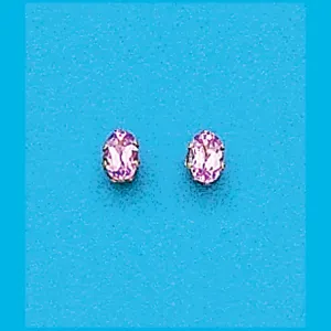 6x4 Oval Created Pink Sapphire