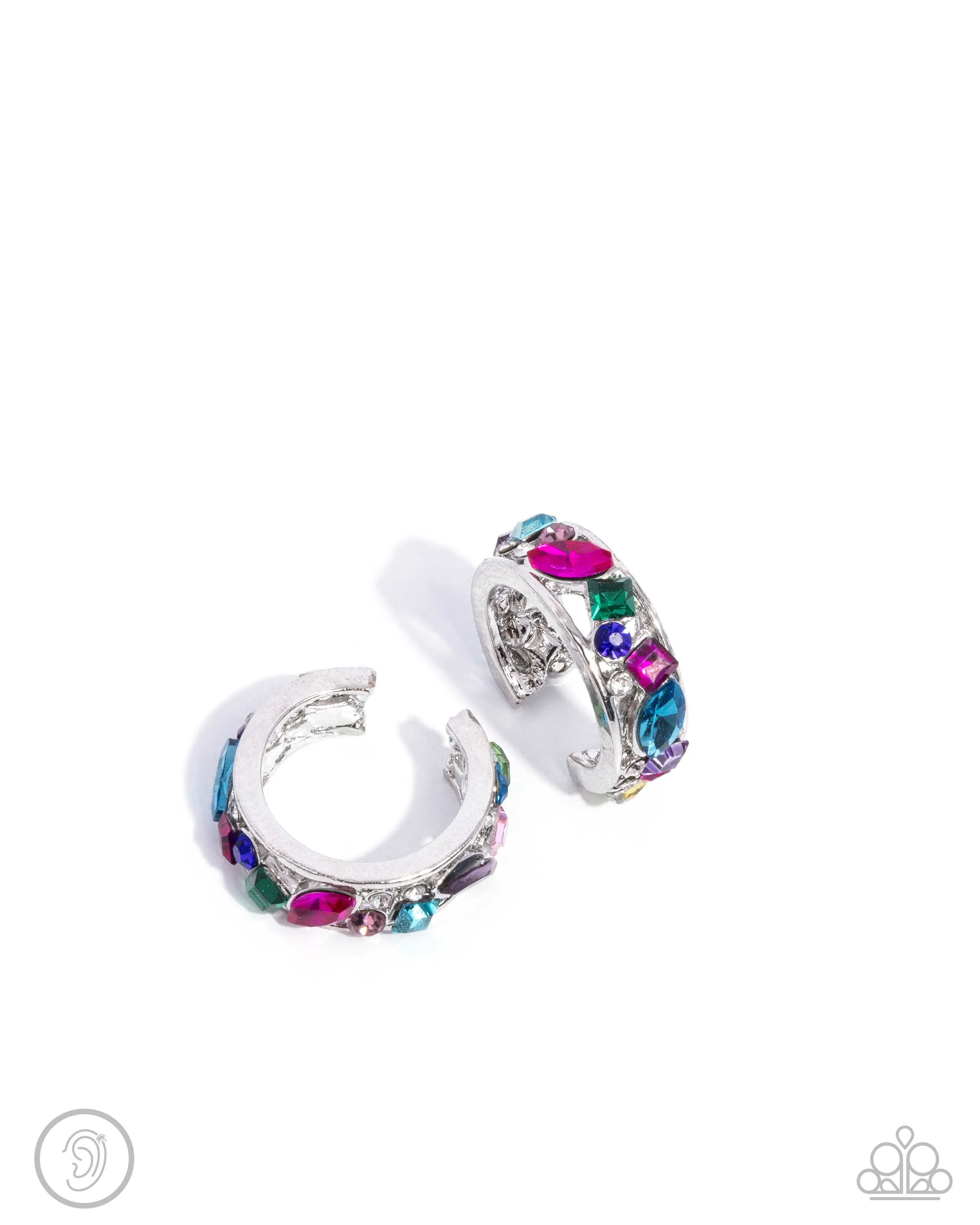 Adorable Assortment - Multi - Jewel Tone Gem Paparazzi Ear Cuff Earrings - 2024 Convention Exclusive