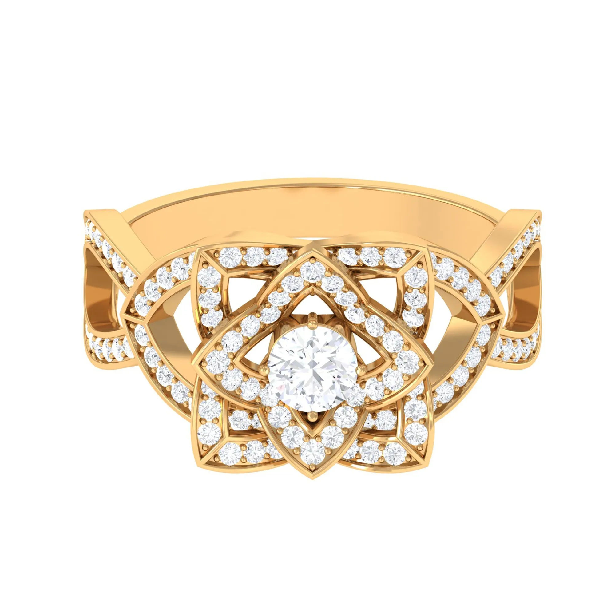 Art Deco Style Diamond Engagement Ring