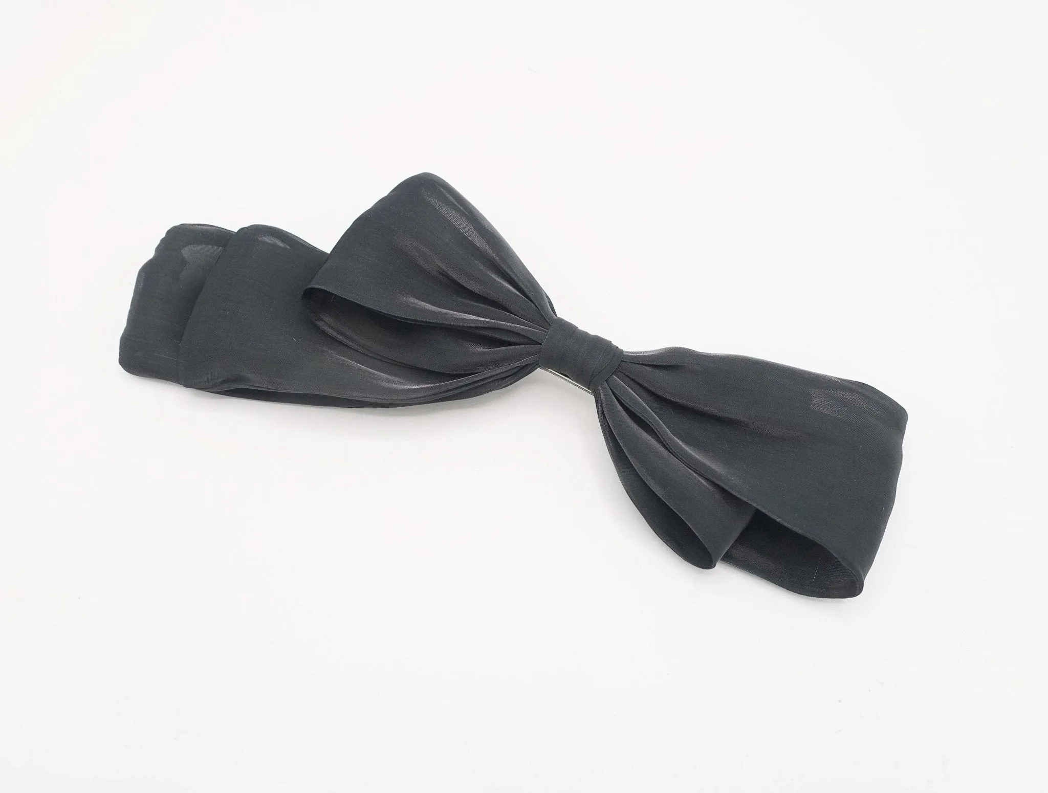 asymmetric organza hair bow stylish hair accessory for women