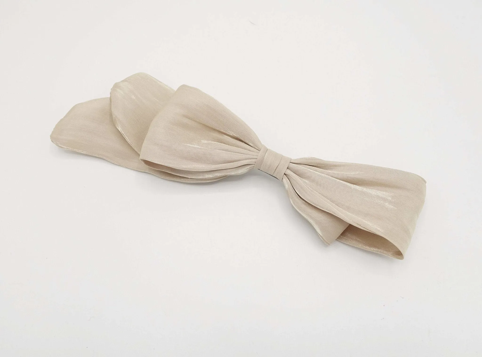 asymmetric organza hair bow stylish hair accessory for women