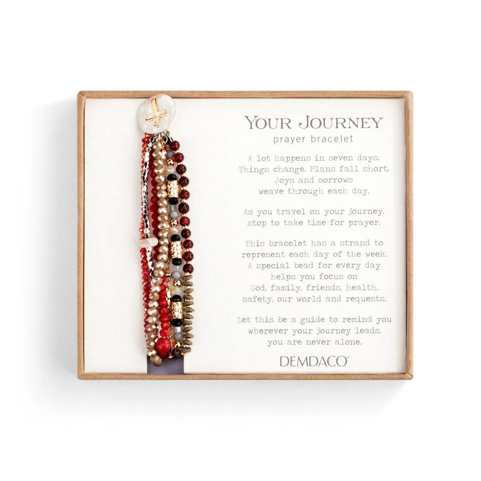 Beaded Prayer Bracelet Garnet