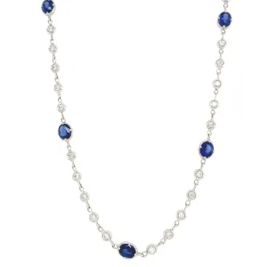 Bezel Set Gemstone Rain Necklace