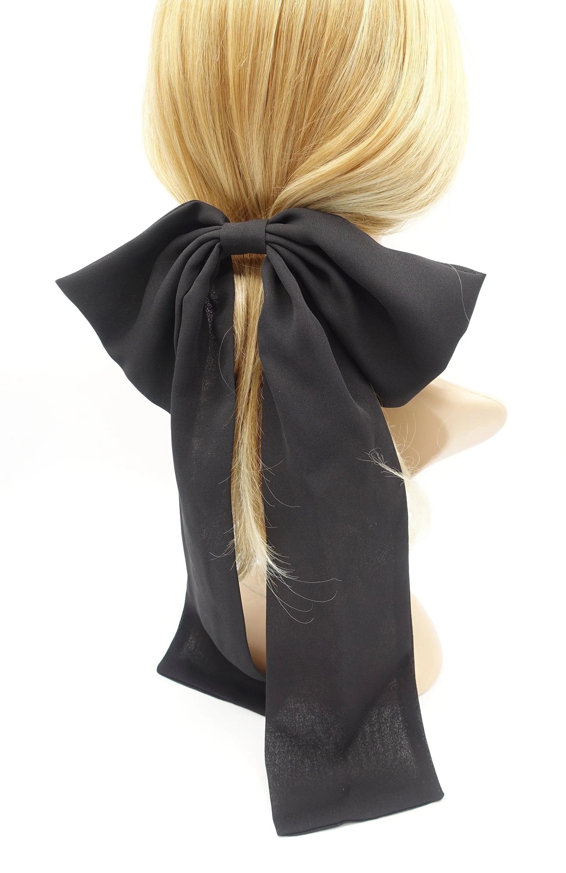 big chiffon hair bow  Goddess bridal hair bow for women