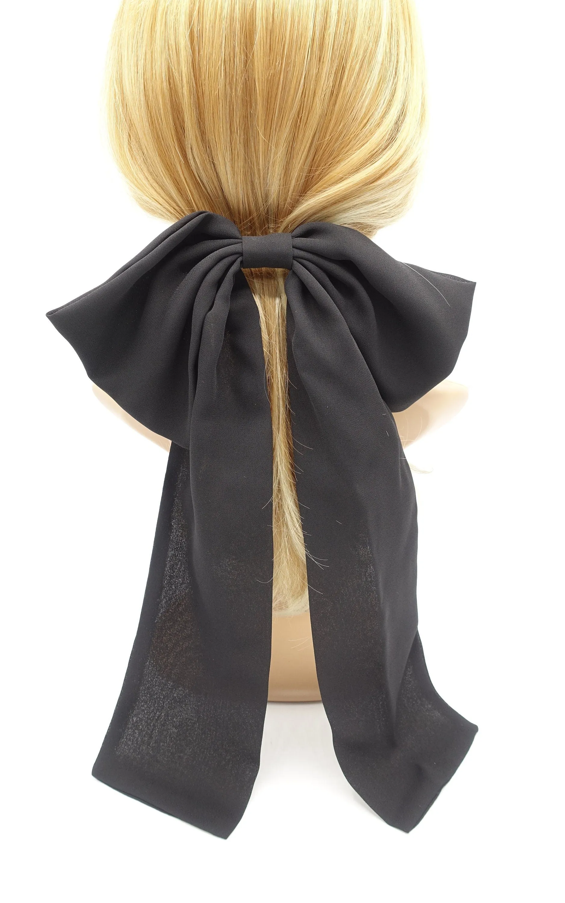 big chiffon hair bow  Goddess bridal hair bow for women