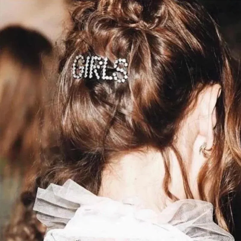 Bling Letter Hairpins