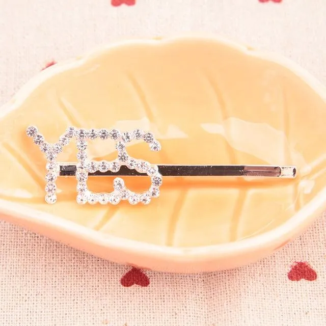 Bling Letter Hairpins