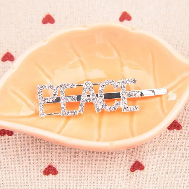 Bling Letter Hairpins