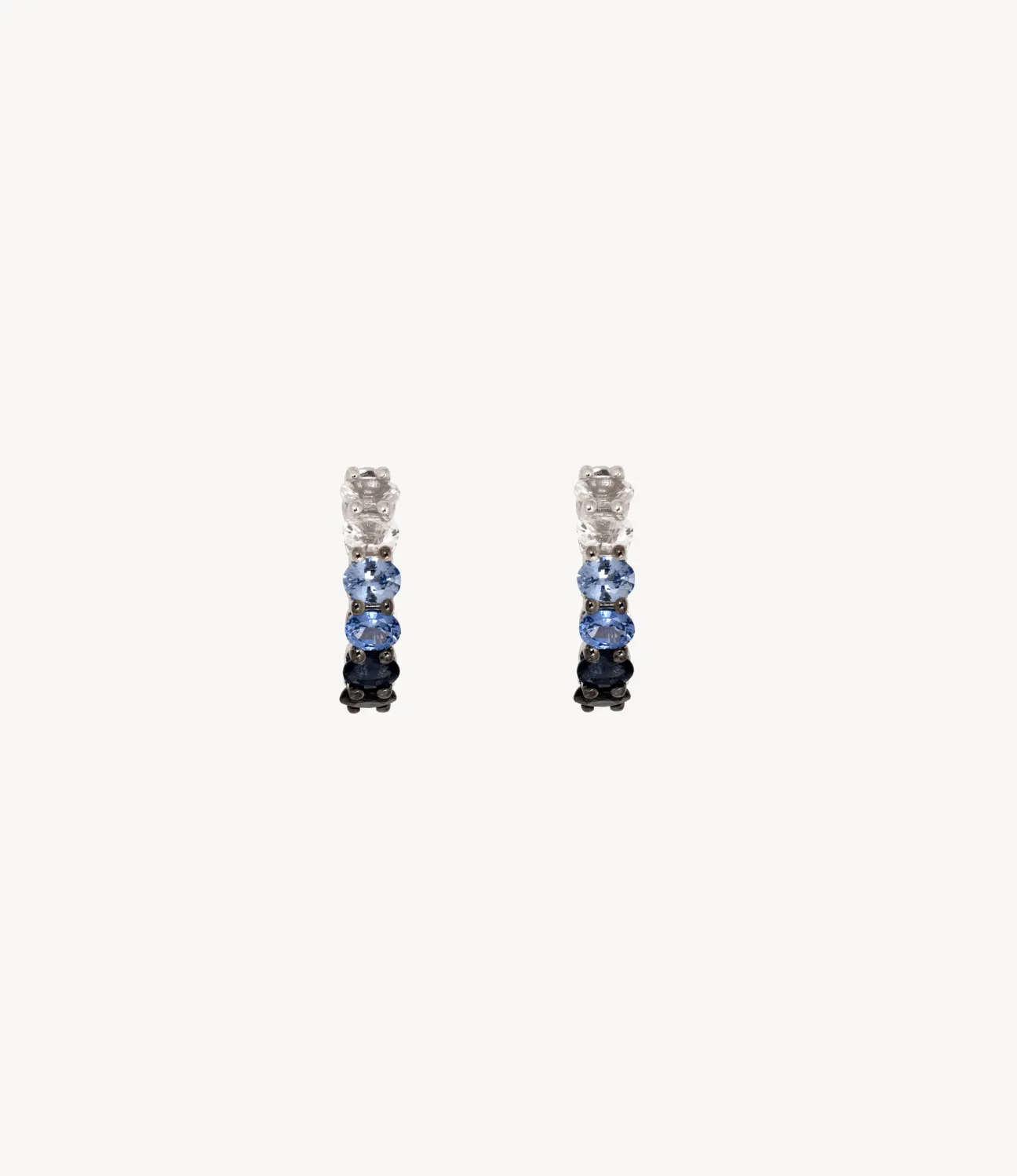 Blue Sapphire Chunko Hoop Earrings