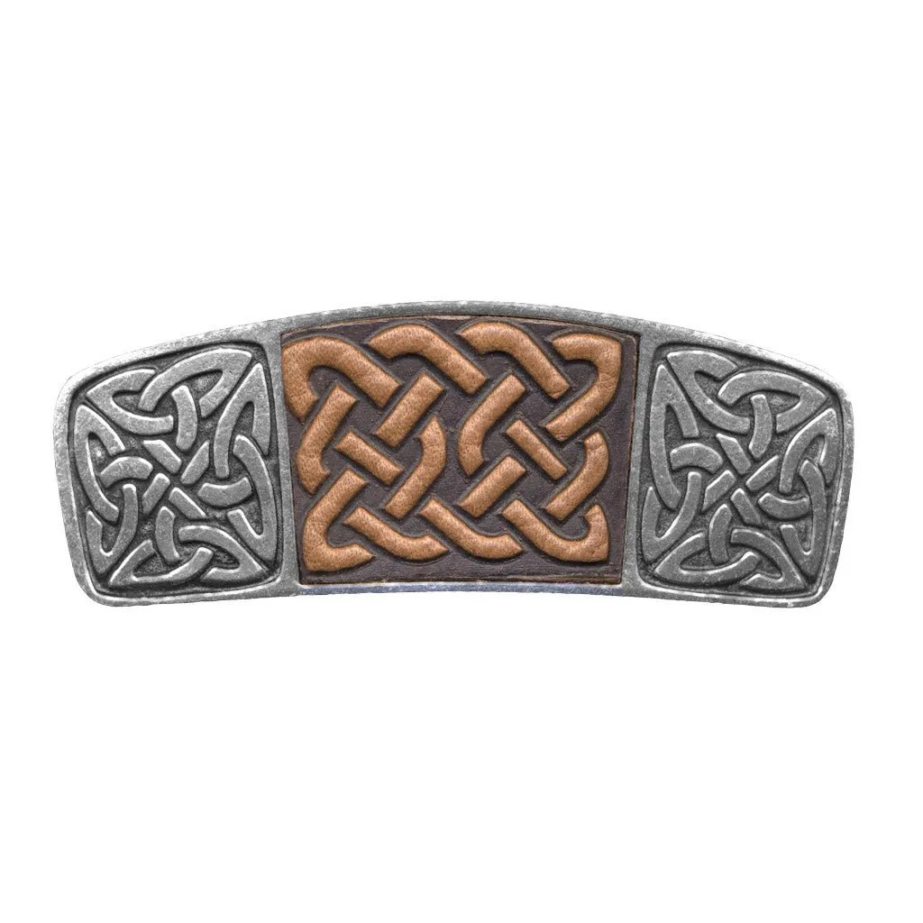 Celtic Knot Leather Barrette