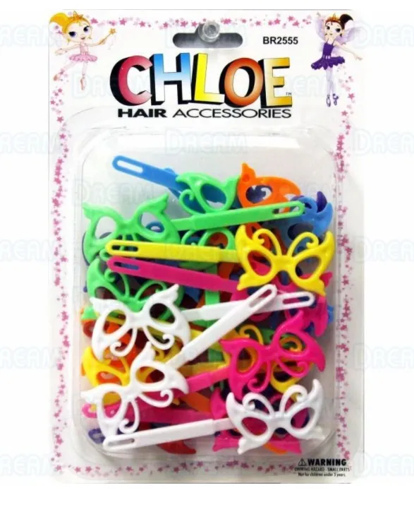 CHLOE BARRETTE #55 BUTTER FLY MASK 24PC