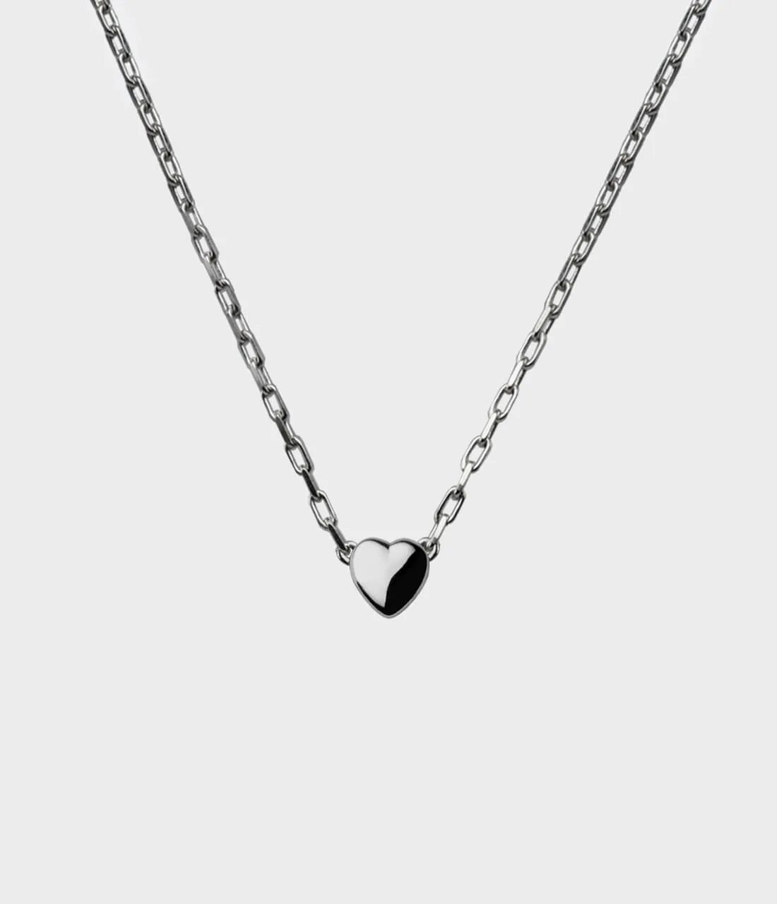 Dainty Heart Necklace / Sterling Silver / No Stones