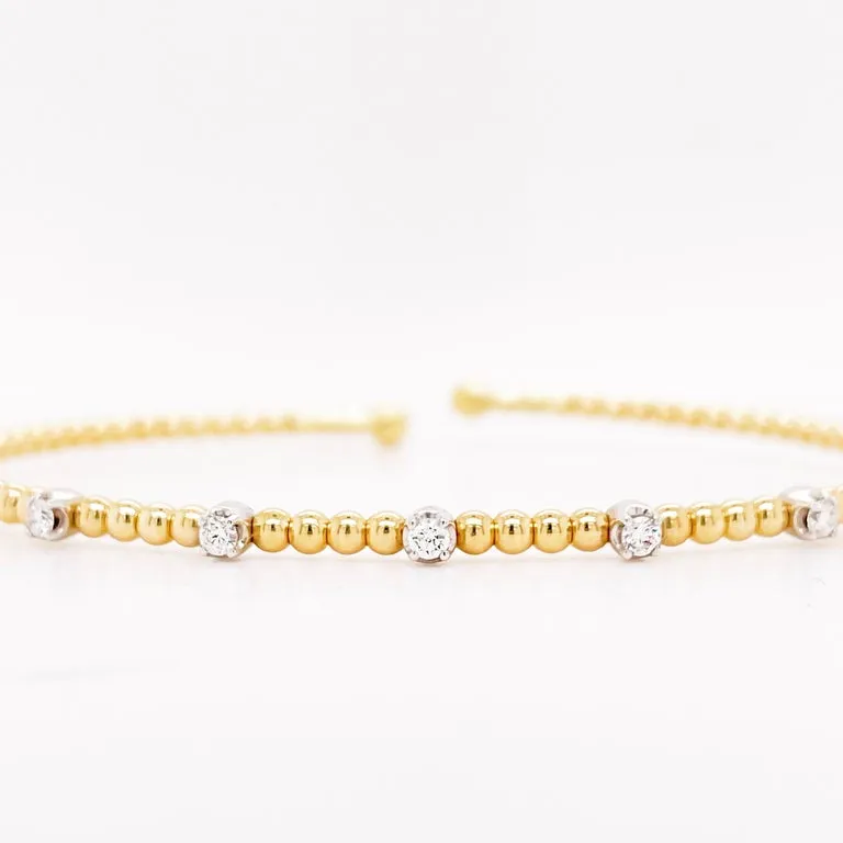 Diamond Cuff Flexible Bracelet