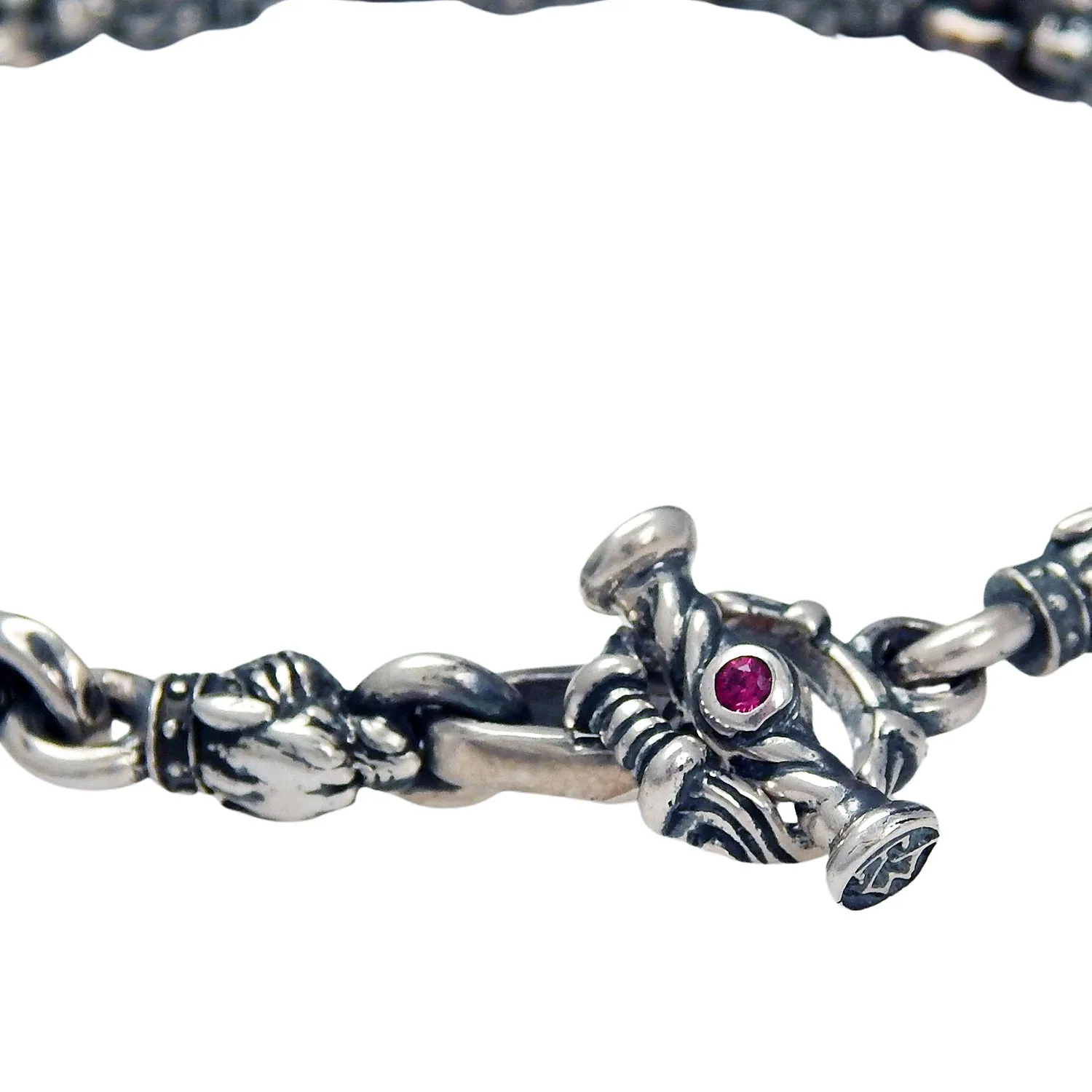 DOUBLE CROSS by Travis Walker - "SABER TOOTH TIGER" Link Bracelet