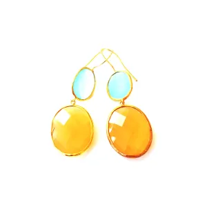 Double Gemstone Natural Delight Earrings