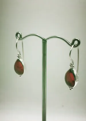 Elegant Amber Teardrop Earrings