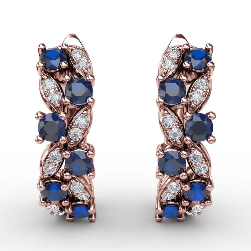 Fana Clustered Sapphire and Diamond Earrings