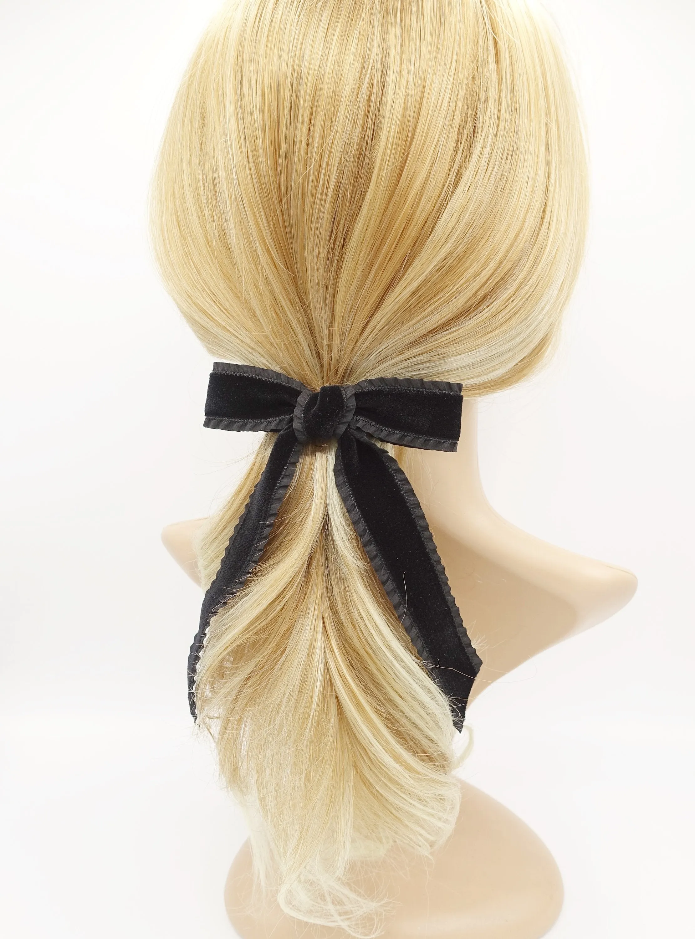 frill velvet hair bow  VS-202701