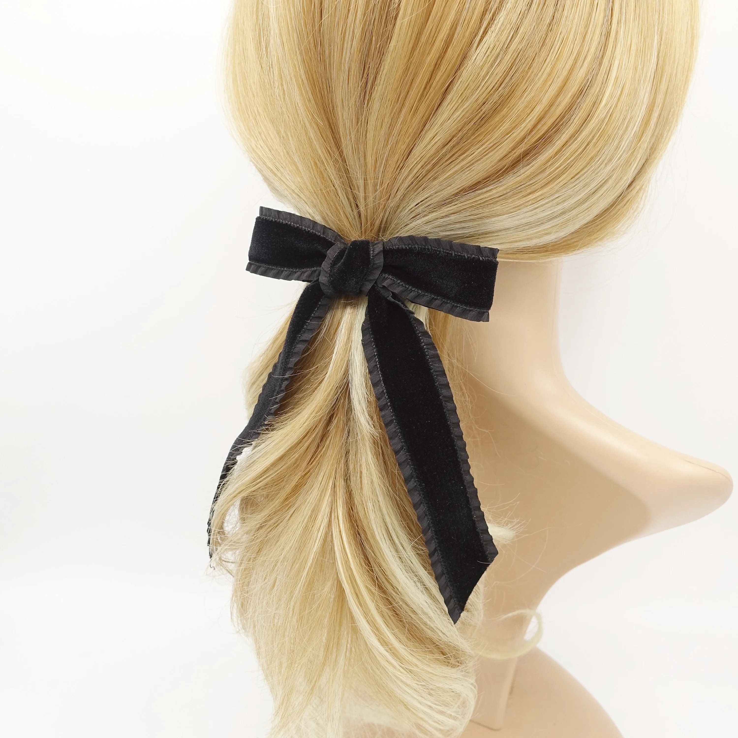 frill velvet hair bow  VS-202701