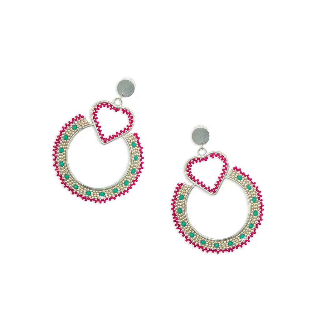 Full Circle Love Beaded Earrings