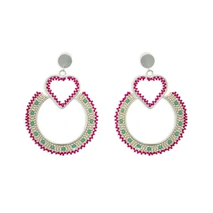 Full Circle Love Beaded Earrings