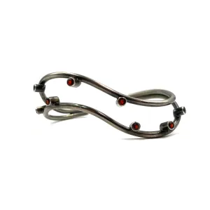 Garnet Studded Flow Bracelet