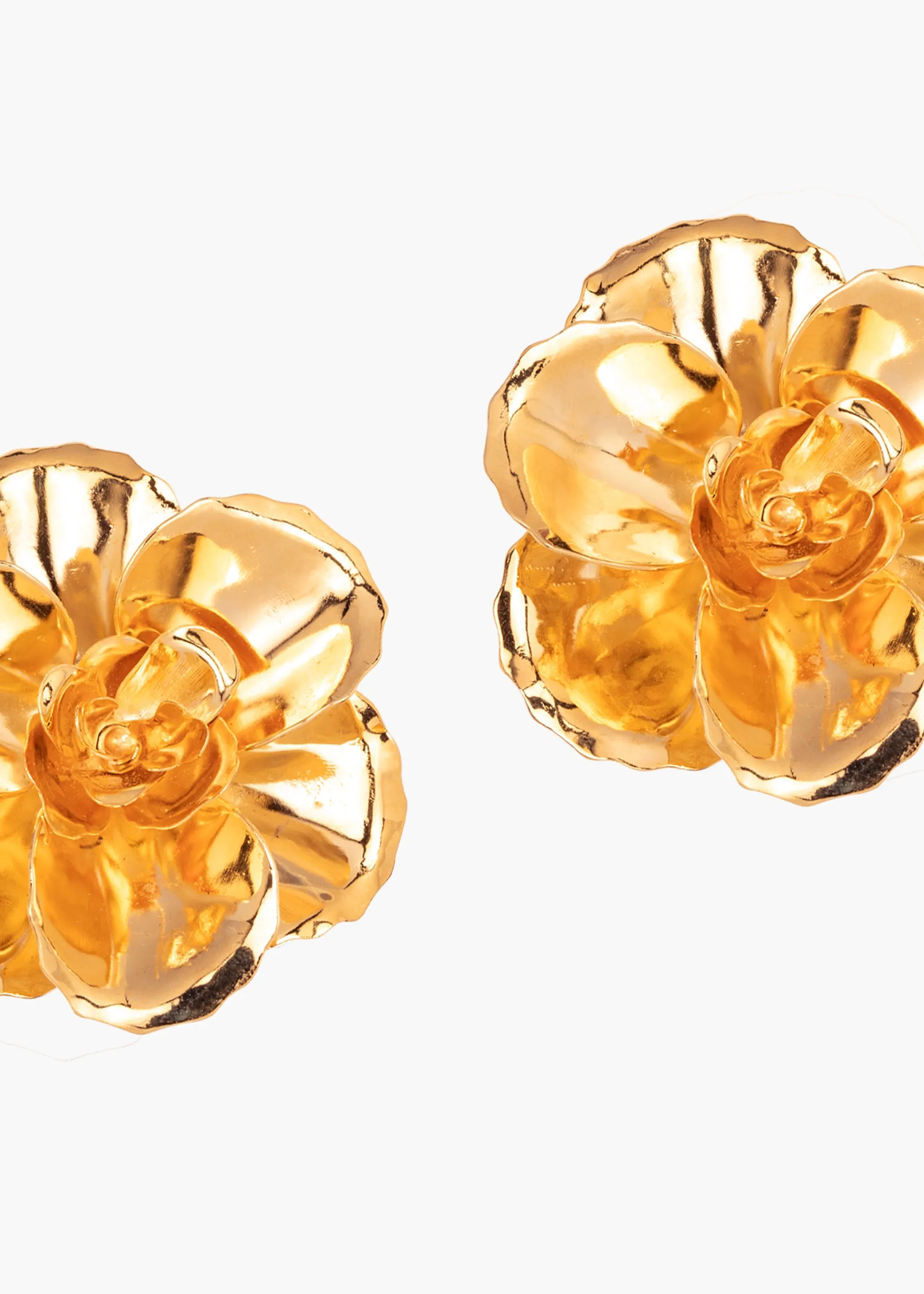 Gladiolus Earrings -- Gold