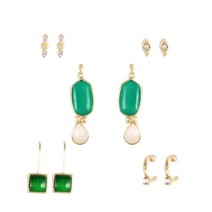 Green Onyx Drop Earring Set