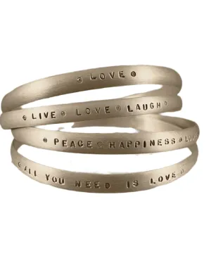 Hand Stamped Inspiration & Diamond Bangle Bracelet